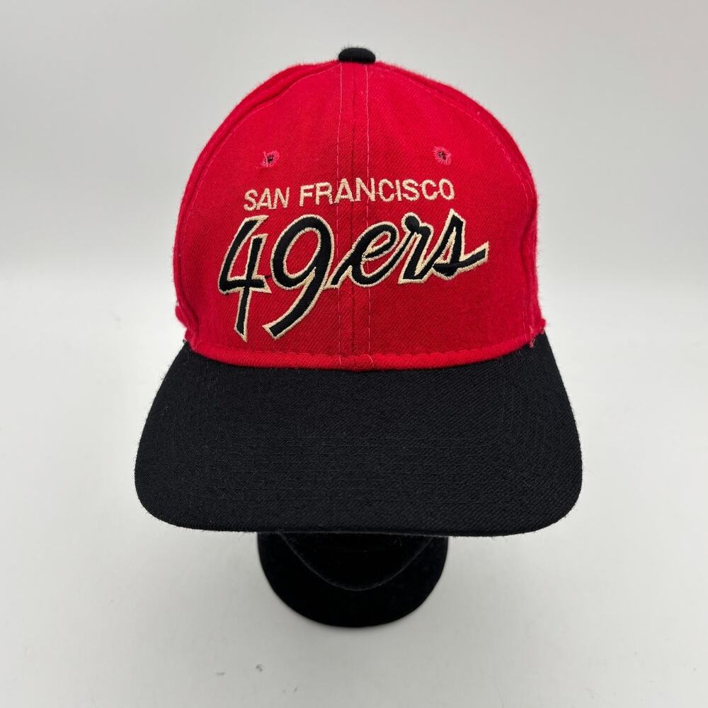 Vintage Sports Specialties San Francisco 49ers Script Wool Hat Size 7 90s